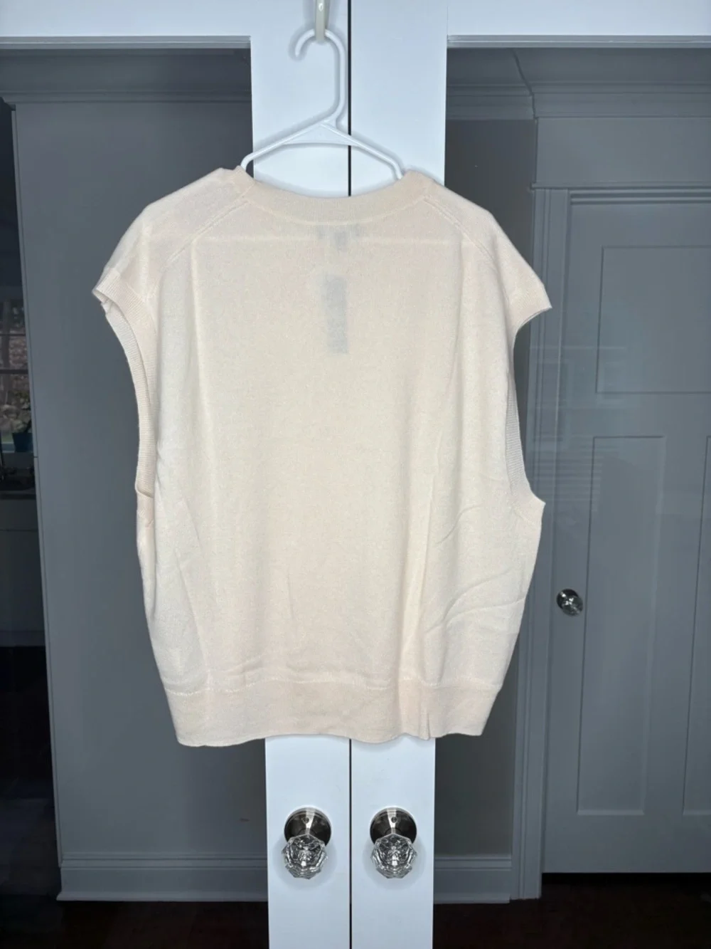 NWT J. Crew Cashmere Relaxed Sweater-vest Pink Heather Muslin